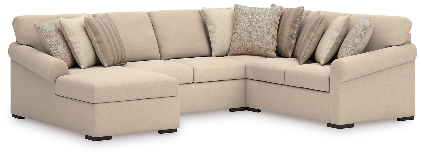 LadyMae Sectional with Chaise - Furniture Bros & Mattress (Bolingbrook, IL)