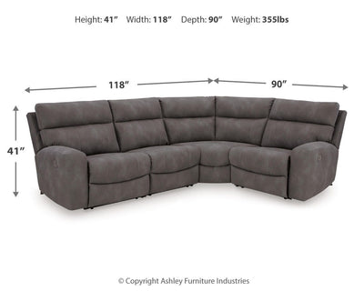 Next-Gen DuraPella Power Reclining Sectional - Furniture Bros & Mattress (Bolingbrook, IL)
