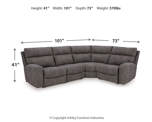 Next-Gen DuraPella Power Reclining Sectional - Furniture Bros & Mattress (Bolingbrook, IL)