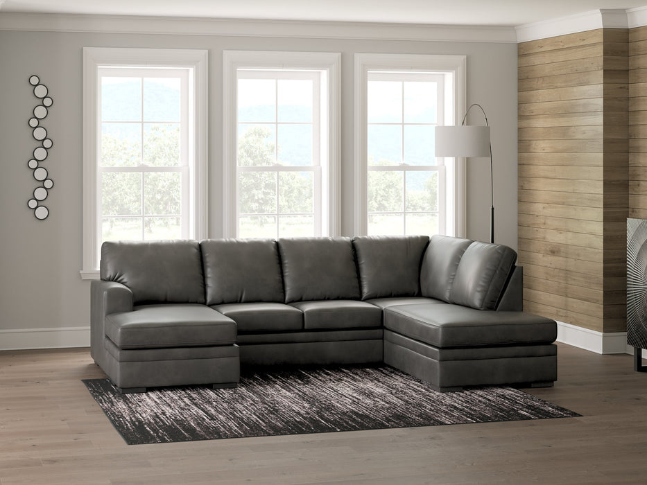 Lofton-Pike Sectional with Chaise - Furniture Bros & Mattress (Bolingbrook, IL)