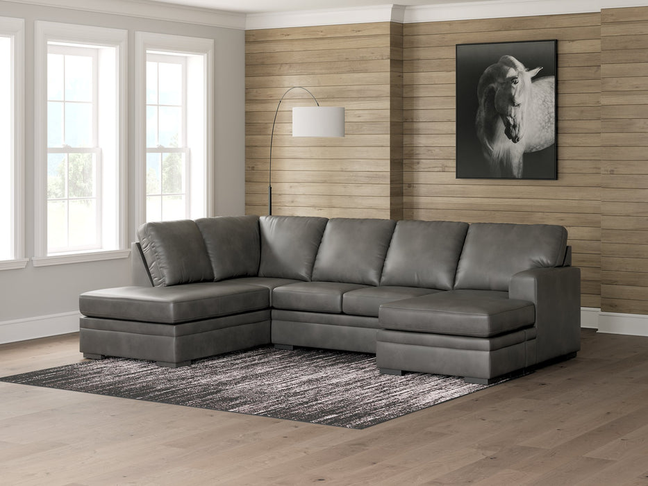 Lofton-Pike Sectional with Chaise - Furniture Bros & Mattress (Bolingbrook, IL)