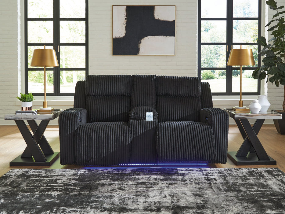 Forest Lake Power Reclining Loveseat with Console - Furniture Bros & Mattress (Bolingbrook, IL)
