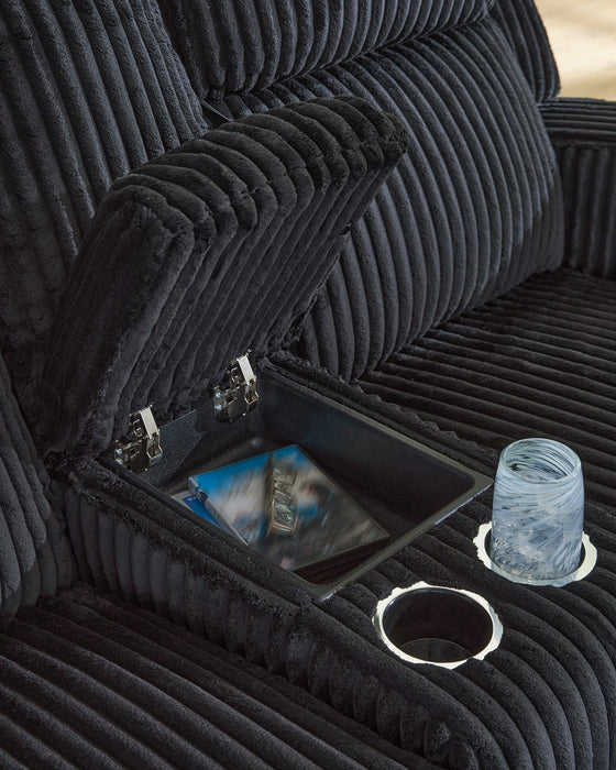 Forest Lake Power Reclining Loveseat with Console - Furniture Bros & Mattress (Bolingbrook, IL)