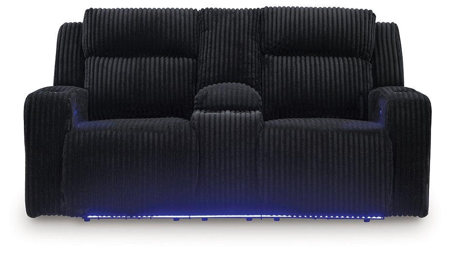 Forest Lake Power Reclining Loveseat with Console - Furniture Bros & Mattress (Bolingbrook, IL)
