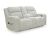 Forest Lake Power Reclining Loveseat with Console - Furniture Bros & Mattress (Bolingbrook, IL)