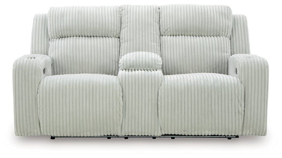Forest Lake Power Reclining Loveseat with Console - Furniture Bros & Mattress (Bolingbrook, IL)