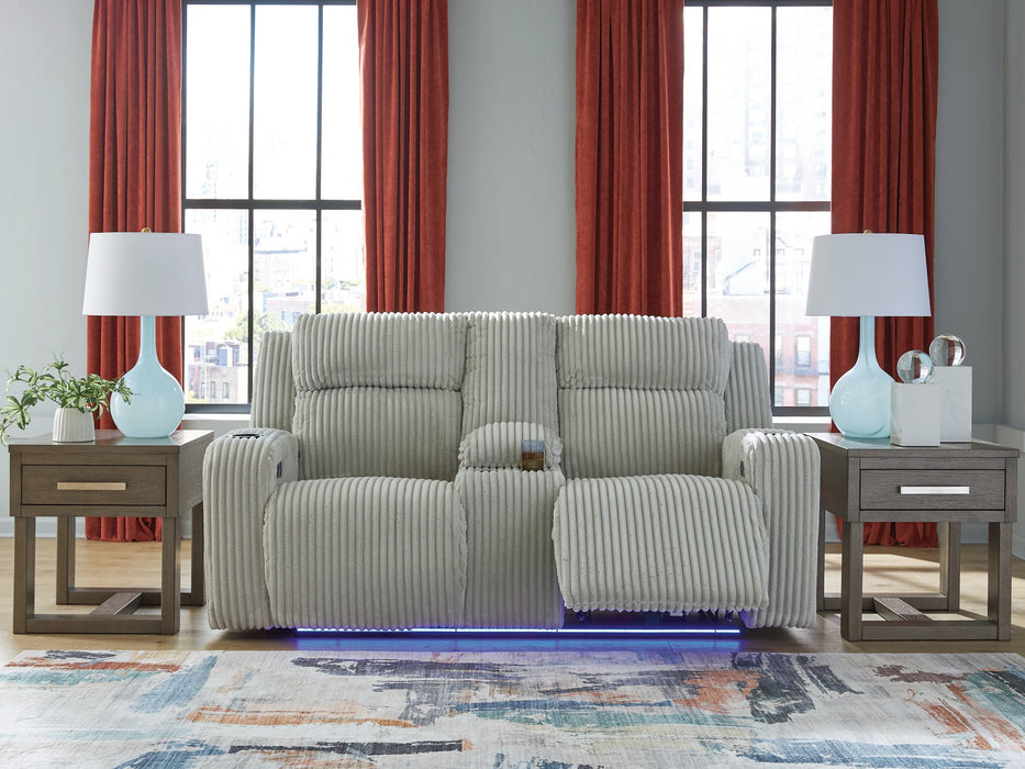 Forest Lake Power Reclining Loveseat with Console - Furniture Bros & Mattress (Bolingbrook, IL)