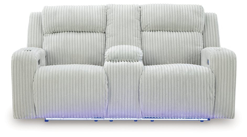 Forest Lake Power Reclining Loveseat with Console - Furniture Bros & Mattress (Bolingbrook, IL)