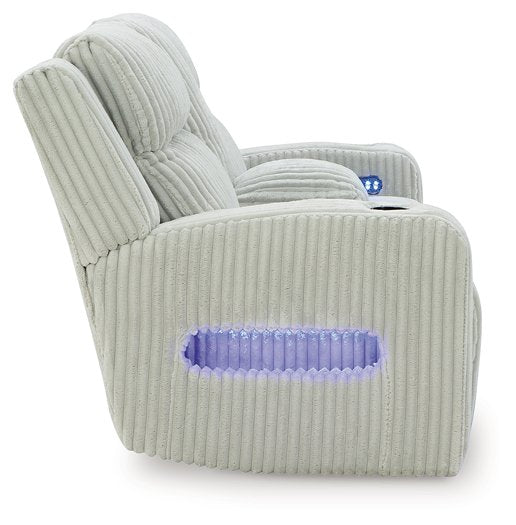 Forest Lake Power Reclining Loveseat with Console - Furniture Bros & Mattress (Bolingbrook, IL)