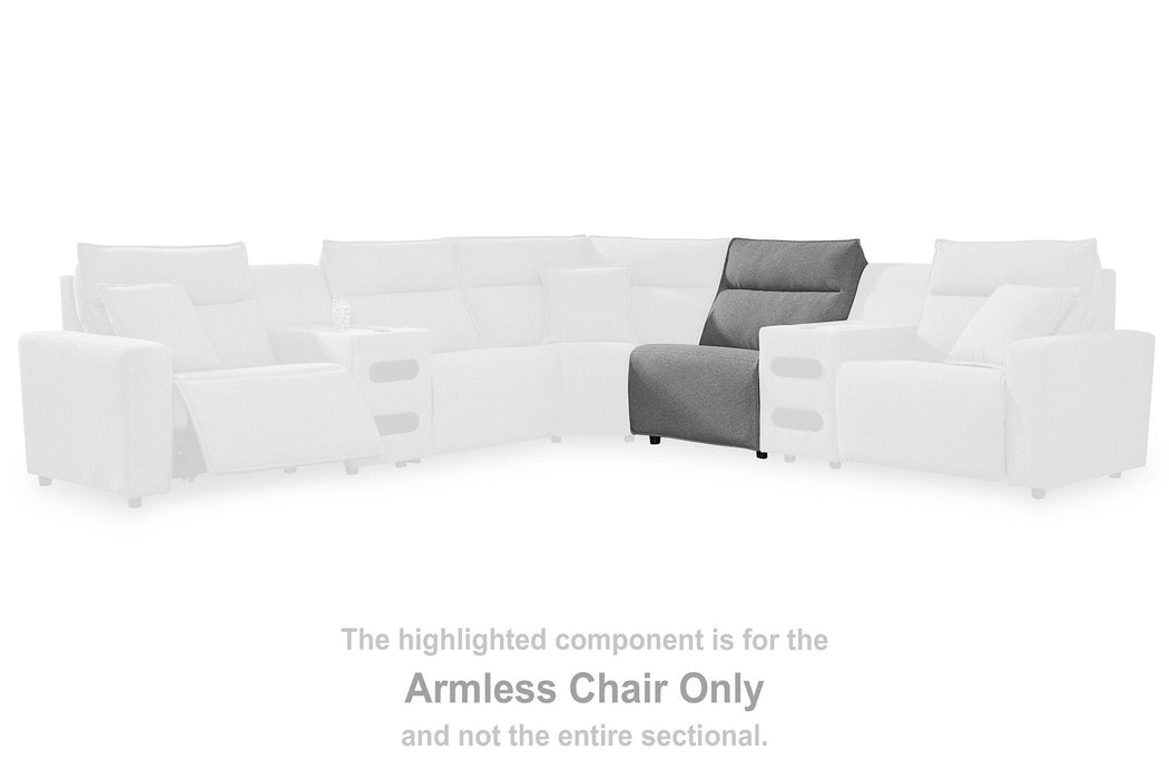 ModMax II Reclining Sectional with Chaise and Audio Console - Furniture Bros & Mattress (Bolingbrook, IL)