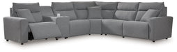 Modmax Reclining Sectional with Console - Furniture Bros & Mattress (Bolingbrook, IL)