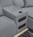 ModMax II Reclining Sectional with Chaise and Audio Console - Furniture Bros & Mattress (Bolingbrook, IL)
