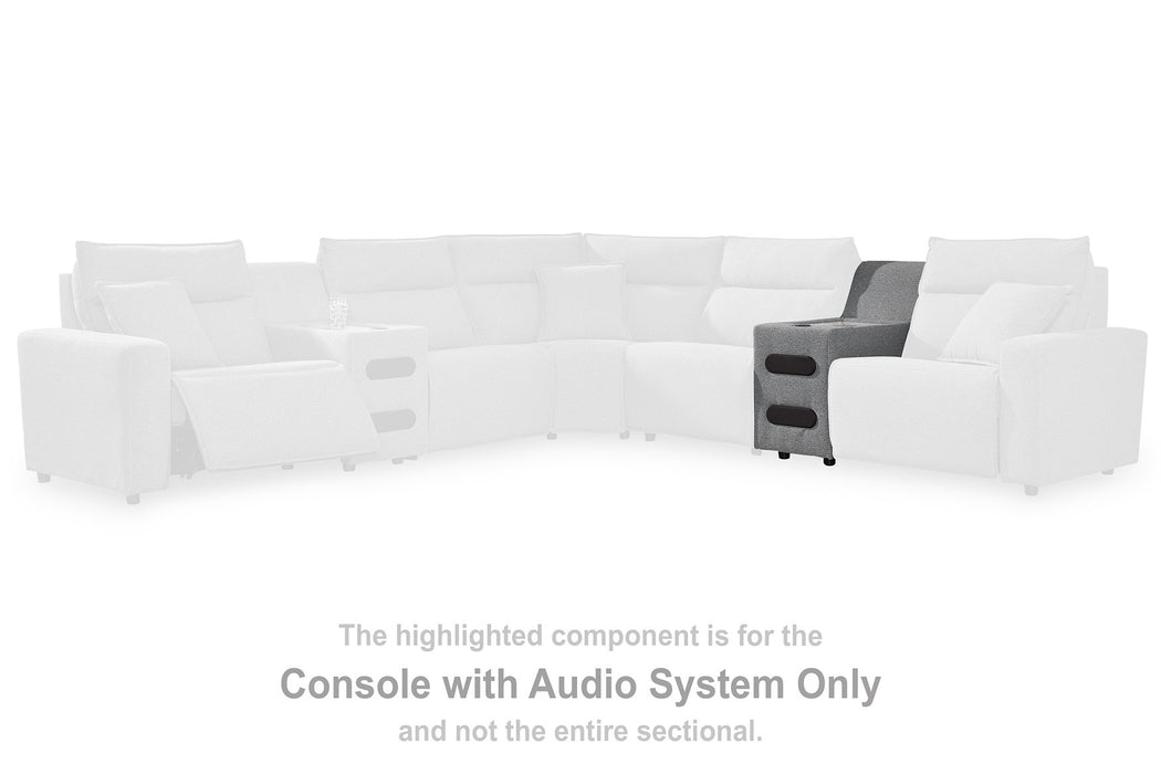 ModMax II Reclining Sectional with Chaise and Audio Console - Furniture Bros & Mattress (Bolingbrook, IL)