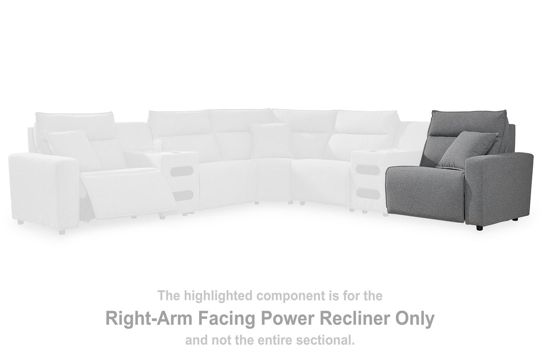ModMax II Reclining Sectional with Chaise and Audio Console - Furniture Bros & Mattress (Bolingbrook, IL)