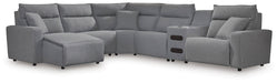 ModMax II Reclining Sectional with Chaise and Audio Console - Furniture Bros & Mattress (Bolingbrook, IL)