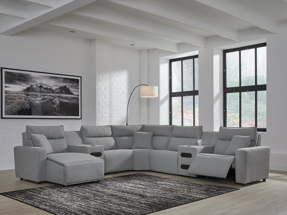 Modmax Power Reclining Sectional with Chaise - Furniture Bros & Mattress (Bolingbrook, IL)