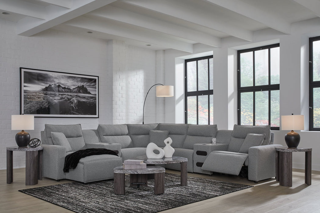 Modmax Power Reclining Sectional with Chaise - Furniture Bros & Mattress (Bolingbrook, IL)