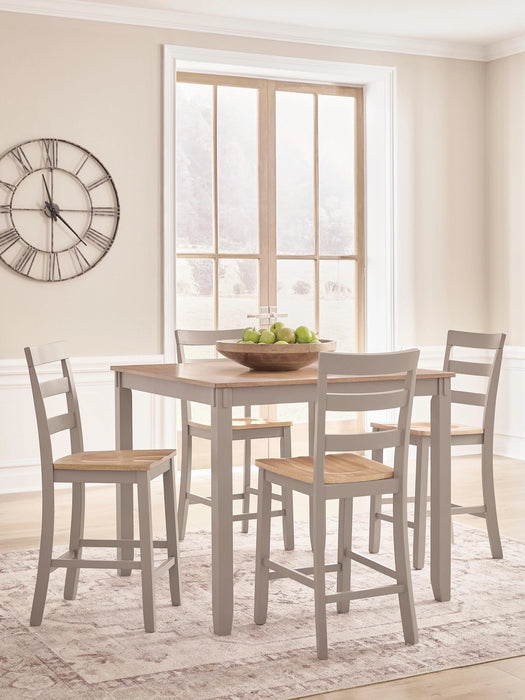 Harperfeld Counter Height Dining Table and 4 Counter Stools