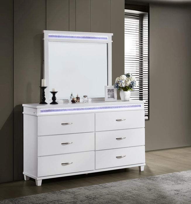 White Led Dresser