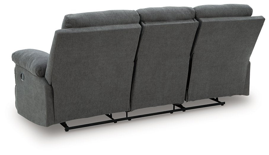 Side-Swipe Reclining Sofa with Drop Down Table - Furniture Bros & Mattress (Bolingbrook, IL)