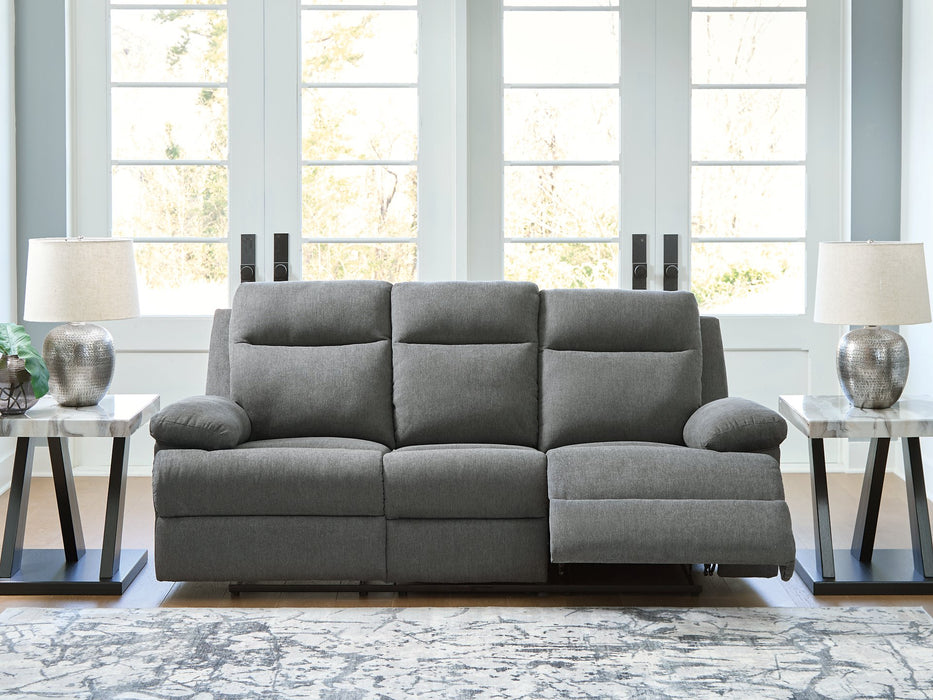 Side-Swipe Reclining Sofa with Drop Down Table - Furniture Bros & Mattress (Bolingbrook, IL)