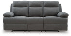 Side-Swipe Reclining Sofa with Drop Down Table - Furniture Bros & Mattress (Bolingbrook, IL)