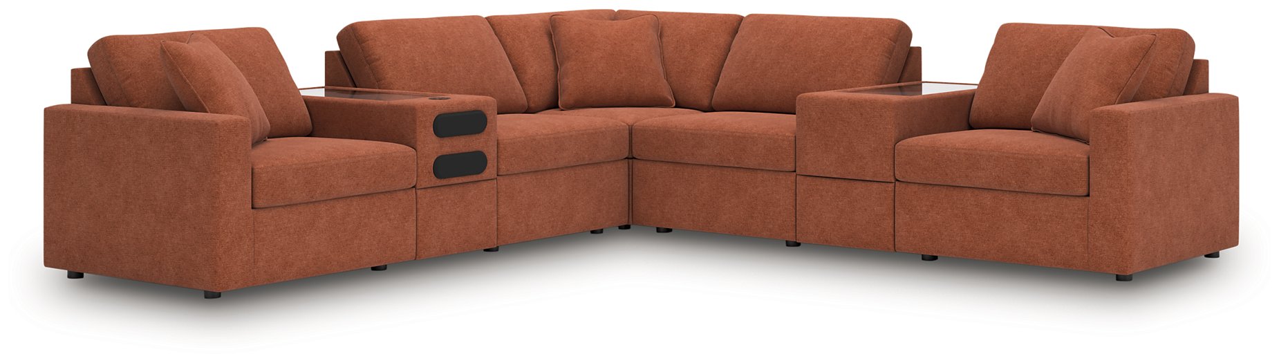 Modmax Balanced Sectional with Audio and Storage Consoles - Furniture Bros & Mattress (Bolingbrook, IL)