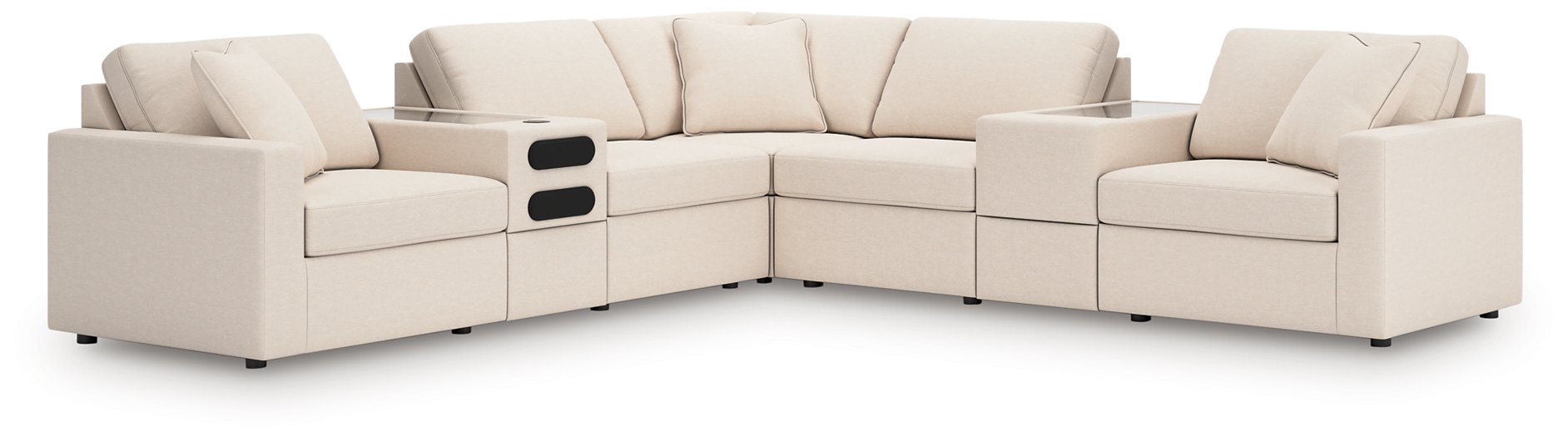 Modmax Balanced Sectional with Audio and Storage Consoles - Furniture Bros & Mattress (Bolingbrook, IL)