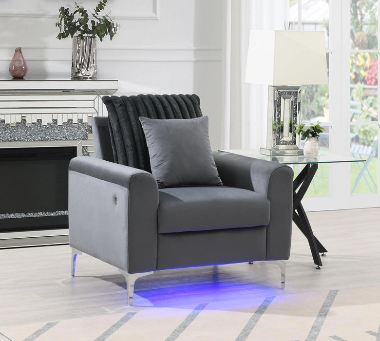 Gray Led Chair