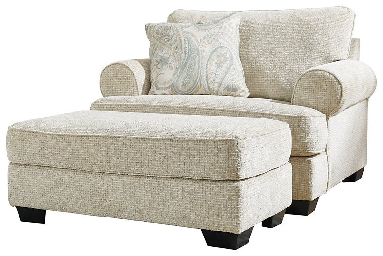 Monaghan Oversized Chair and Ottoman - Furniture Bros & Mattress (Bolingbrook, IL)