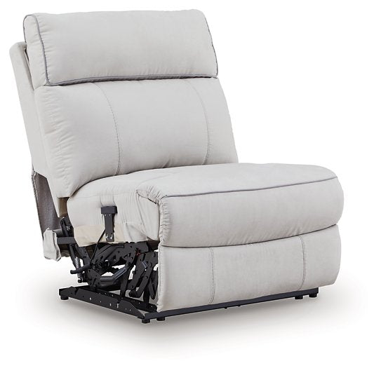 Social Pointe Reclining Sectional with Storage Console - Furniture Bros & Mattress (Bolingbrook, IL)