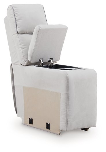 Social Pointe Reclining Sectional with Storage Console - Furniture Bros & Mattress (Bolingbrook, IL)
