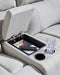 Social Pointe Reclining Sectional with Storage Console - Furniture Bros & Mattress (Bolingbrook, IL)