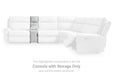 Social Pointe Reclining Sectional with Storage Console - Furniture Bros & Mattress (Bolingbrook, IL)