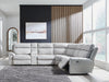 Social Pointe Reclining Sectional with Storage Console - Furniture Bros & Mattress (Bolingbrook, IL)