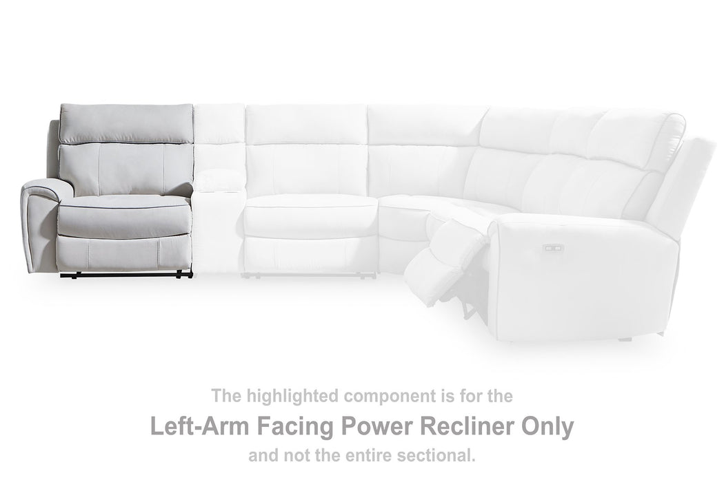 Social Pointe Reclining Sectional with Storage Console - Furniture Bros & Mattress (Bolingbrook, IL)