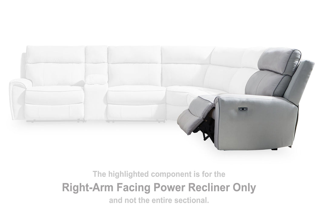 Social Pointe Reclining Sectional with Storage Console - Furniture Bros & Mattress (Bolingbrook, IL)