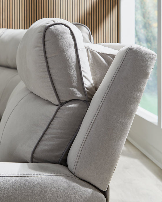 Social Pointe Reclining Sectional with Storage Console - Furniture Bros & Mattress (Bolingbrook, IL)