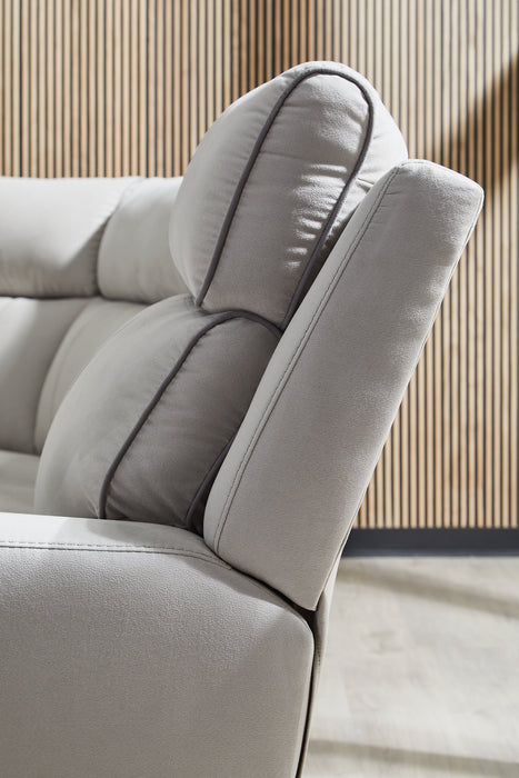Social Pointe Reclining Sectional with Storage Console - Furniture Bros & Mattress (Bolingbrook, IL)