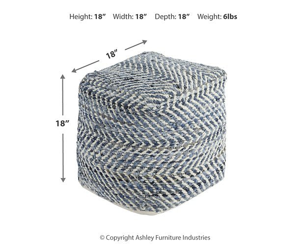 Chevron Pouf - Furniture Bros & Mattress (Bolingbrook, IL)