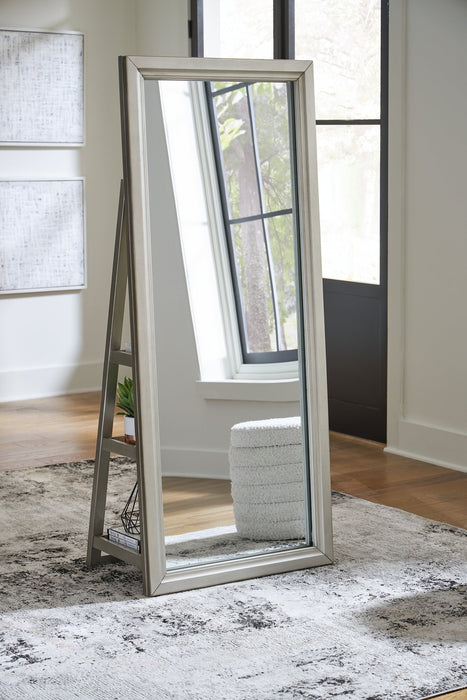 Evesen Floor Standing Mirror/Storage - Furniture Bros & Mattress (Bolingbrook, IL)