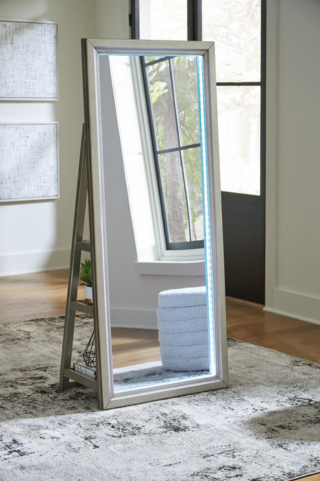 Evesen Floor Standing Mirror/Storage - Furniture Bros & Mattress (Bolingbrook, IL)