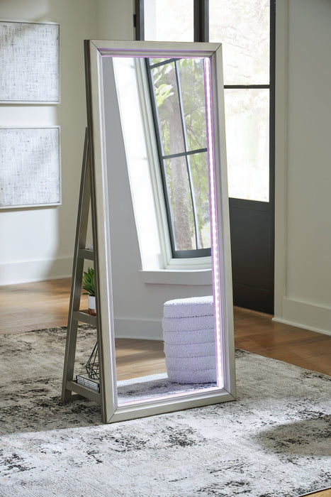 Evesen Floor Standing Mirror/Storage - Furniture Bros & Mattress (Bolingbrook, IL)