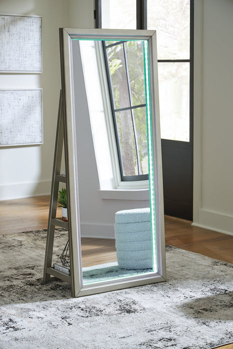 Evesen Floor Standing Mirror/Storage - Furniture Bros & Mattress (Bolingbrook, IL)