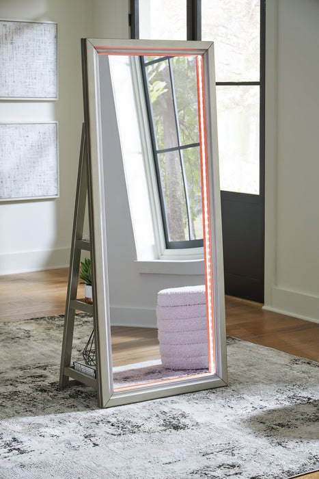 Evesen Floor Standing Mirror/Storage - Furniture Bros & Mattress (Bolingbrook, IL)