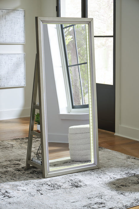 Evesen Floor Standing Mirror/Storage - Furniture Bros & Mattress (Bolingbrook, IL)