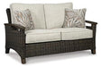 Paradise Trail Outdoor Loveseat, Lounge Chairs and Fire Pit Table - Furniture Bros & Mattress (Bolingbrook, IL)