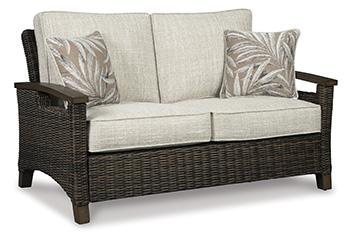 Paradise Trail Outdoor Loveseat, Lounge Chairs and Fire Pit Table - Furniture Bros & Mattress (Bolingbrook, IL)