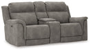 Next-Gen DuraPella Power Reclining Loveseat with Console - Furniture Bros & Mattress (Bolingbrook, IL)