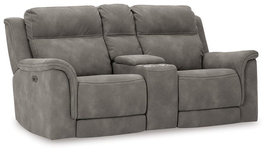 Next-Gen DuraPella Power Reclining Loveseat with Console - Furniture Bros & Mattress (Bolingbrook, IL)